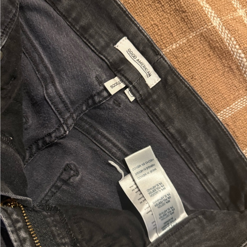 Good American good legs washed Black Jeans 27/4 - Picture 6 of 9